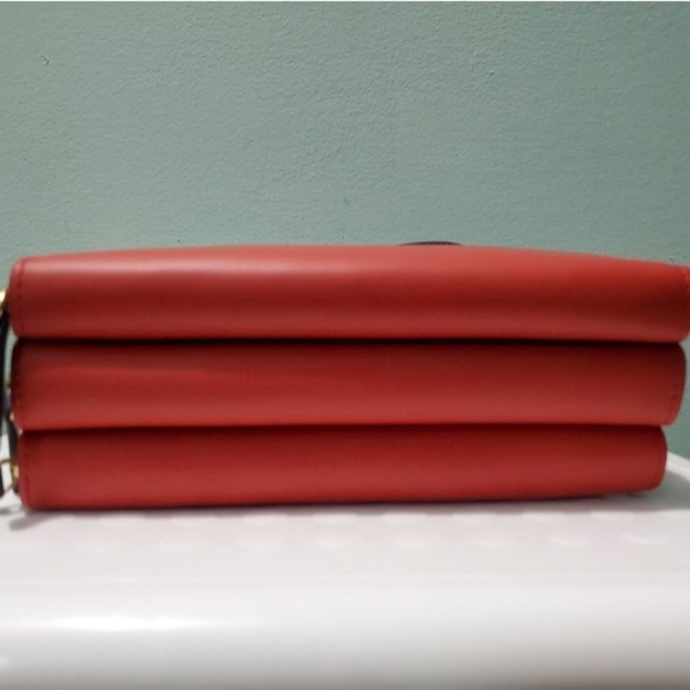 NEW WANT LES ESSENTIELS Petra Zip Red Orange Navy Crossbody Belt Bag Wallet - Picture 7 of 13